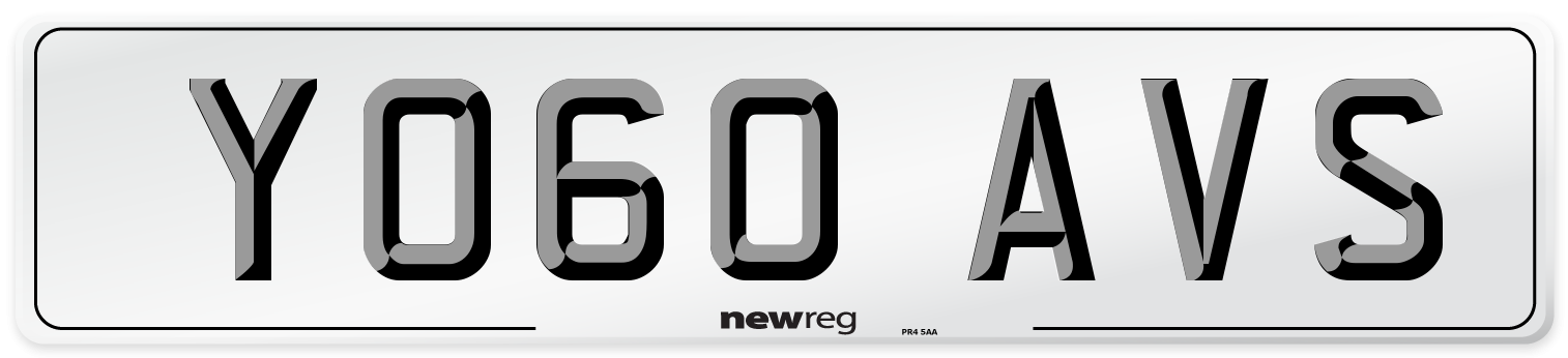 YO60 AVS Number Plate from New Reg